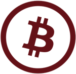 Symbole du Bitcoin dans un cercle