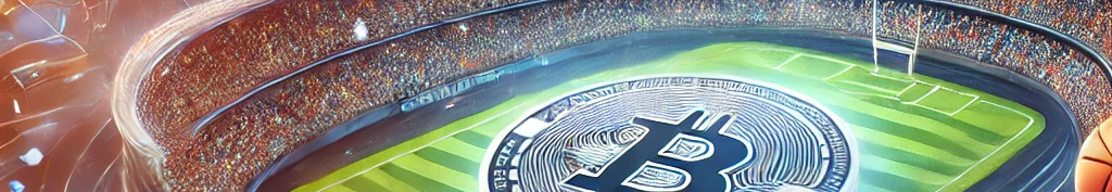 Un stade avec une pièce de BTC